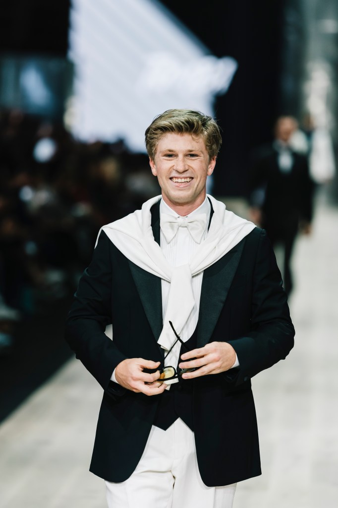 Robert Irwin walking the catwalk in Melbourne