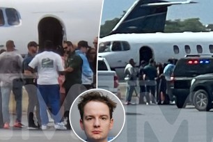 Sean "Diddy" Combs' jet and Brendan Paul inset