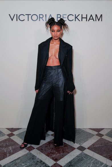 Willow Smith attends the Victoria Beckham show during Paris Fashion Week on March 1, 2024.