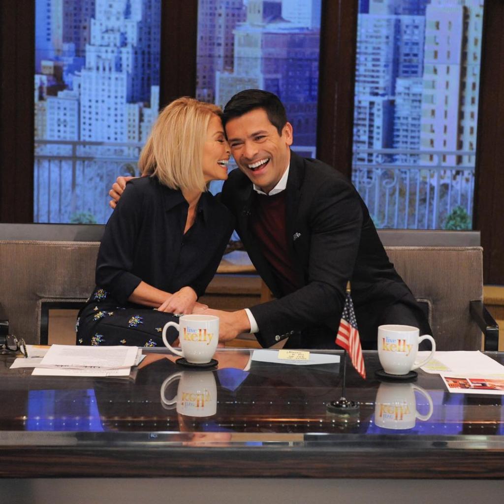 Kelly Ripa and Mark Consuelos on "Live"