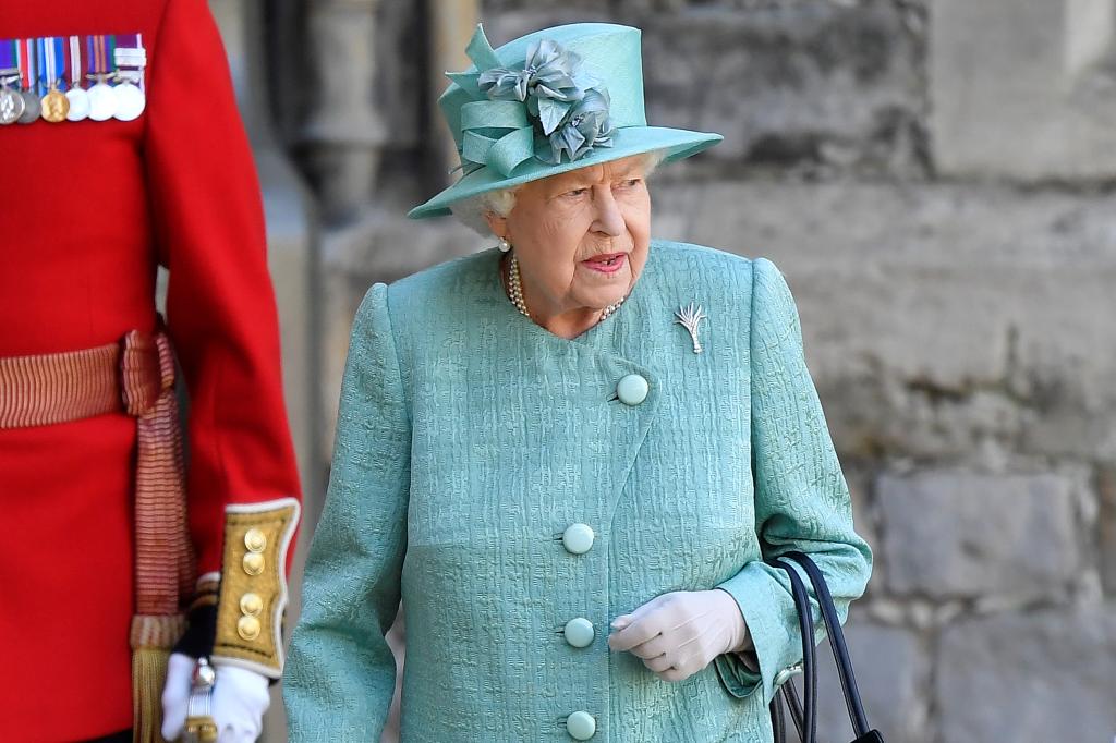 Queen Elizabeth II attending a birthday ceremony in 2020.
