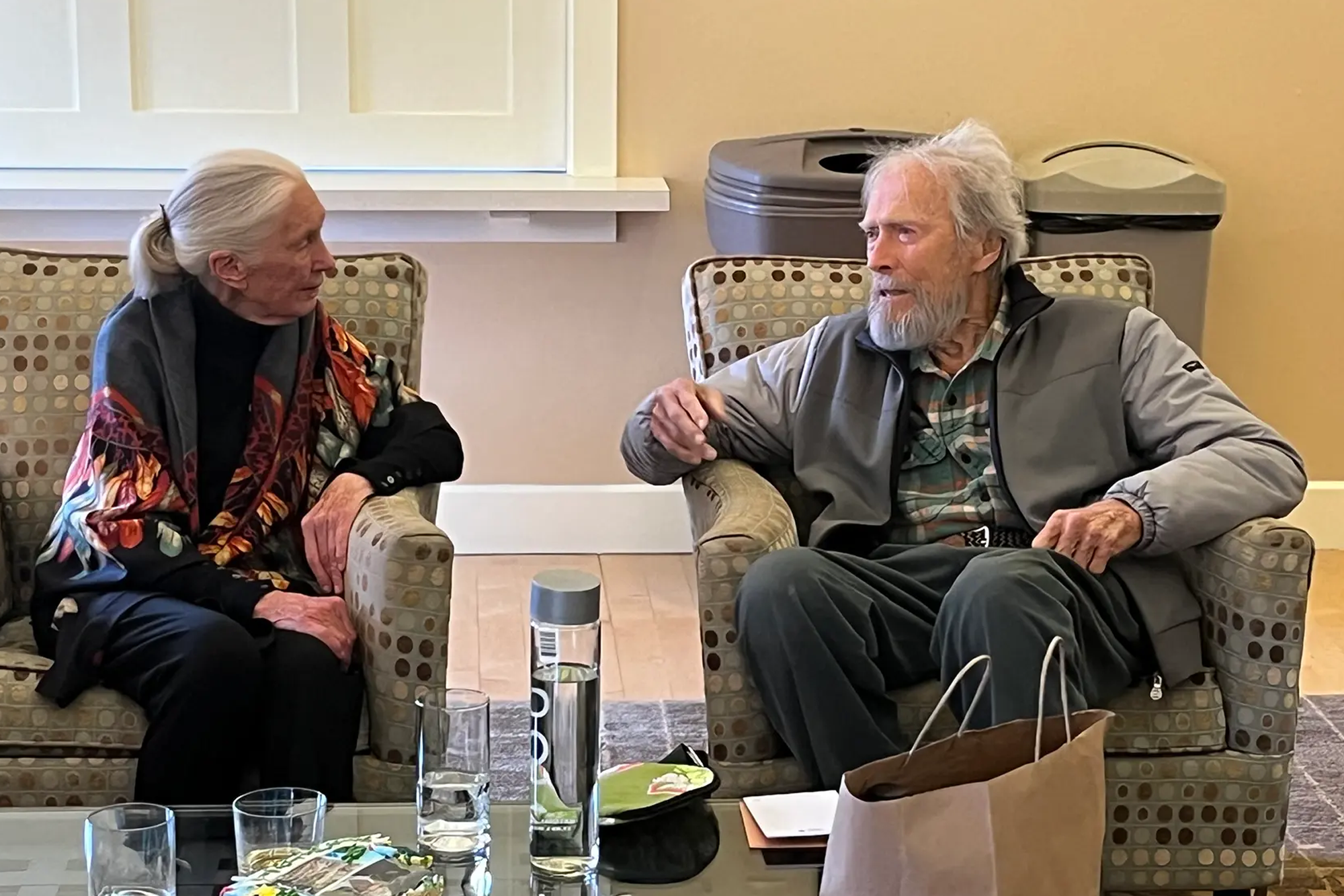 Clint Eastwood, 93, makes rare public appearance at Jane Goodall event