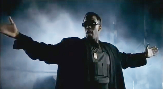 Diddy in a music video.