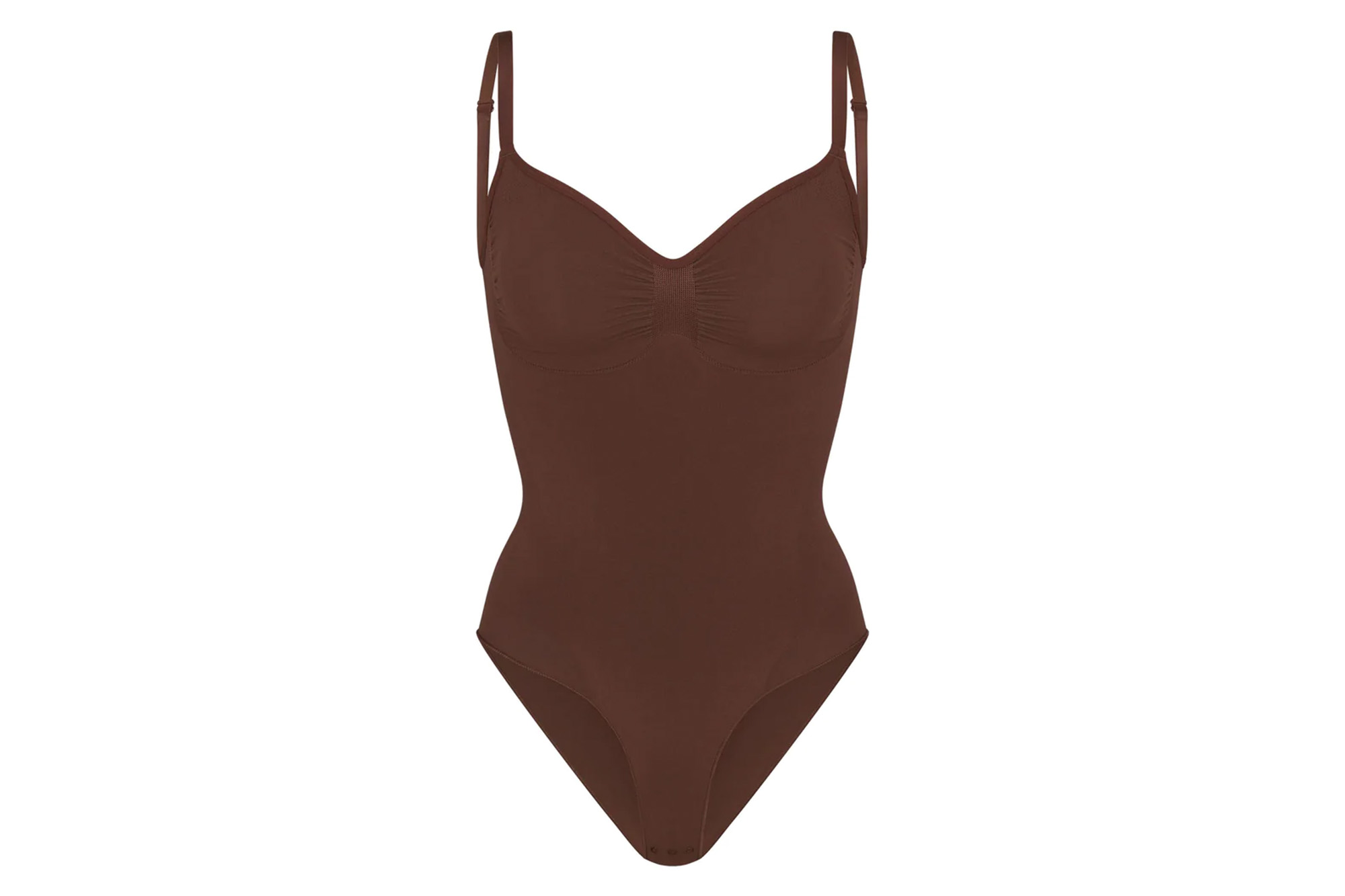 A brown bodysuit