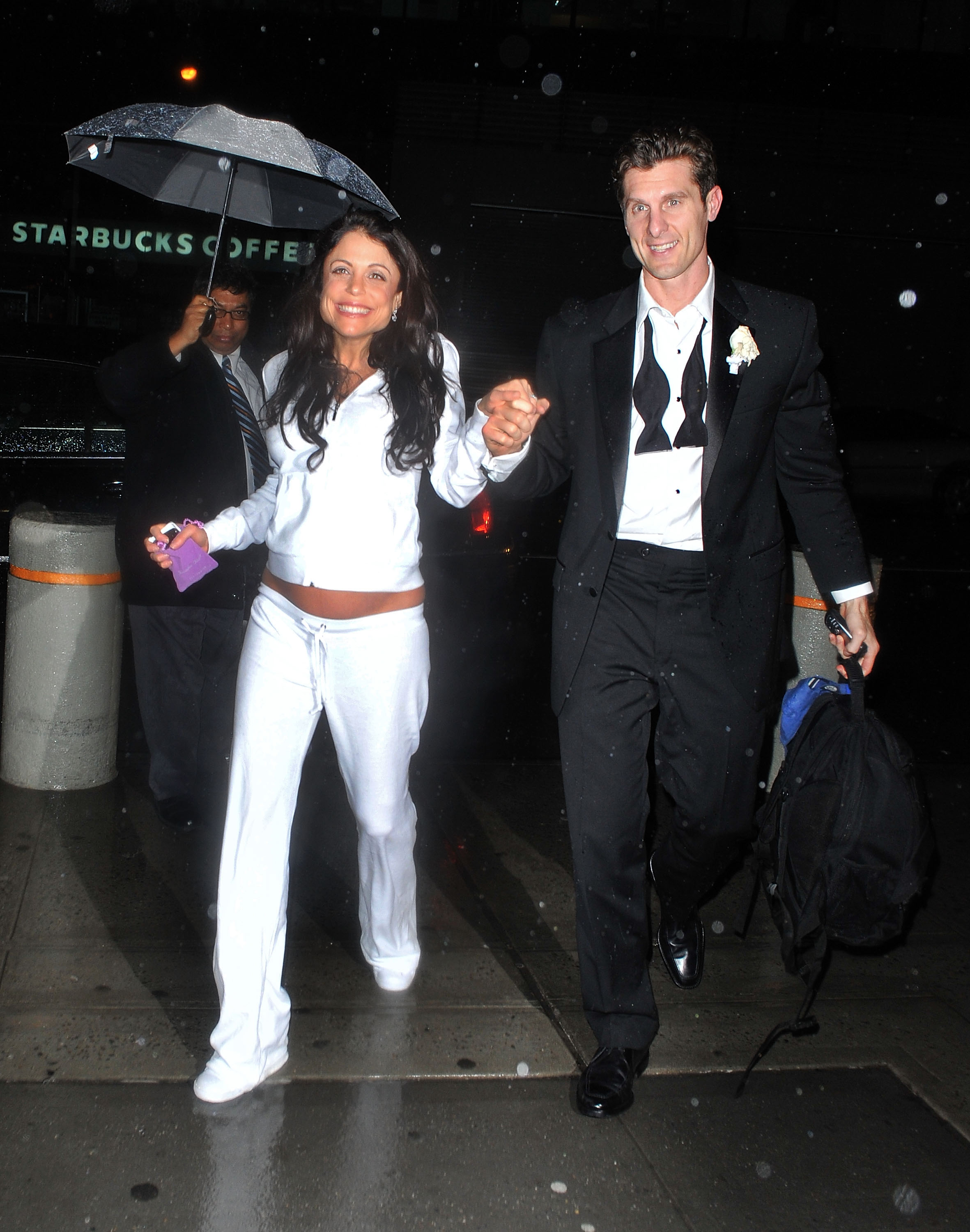 Bethenny Frankel and Jason Hoppy walking