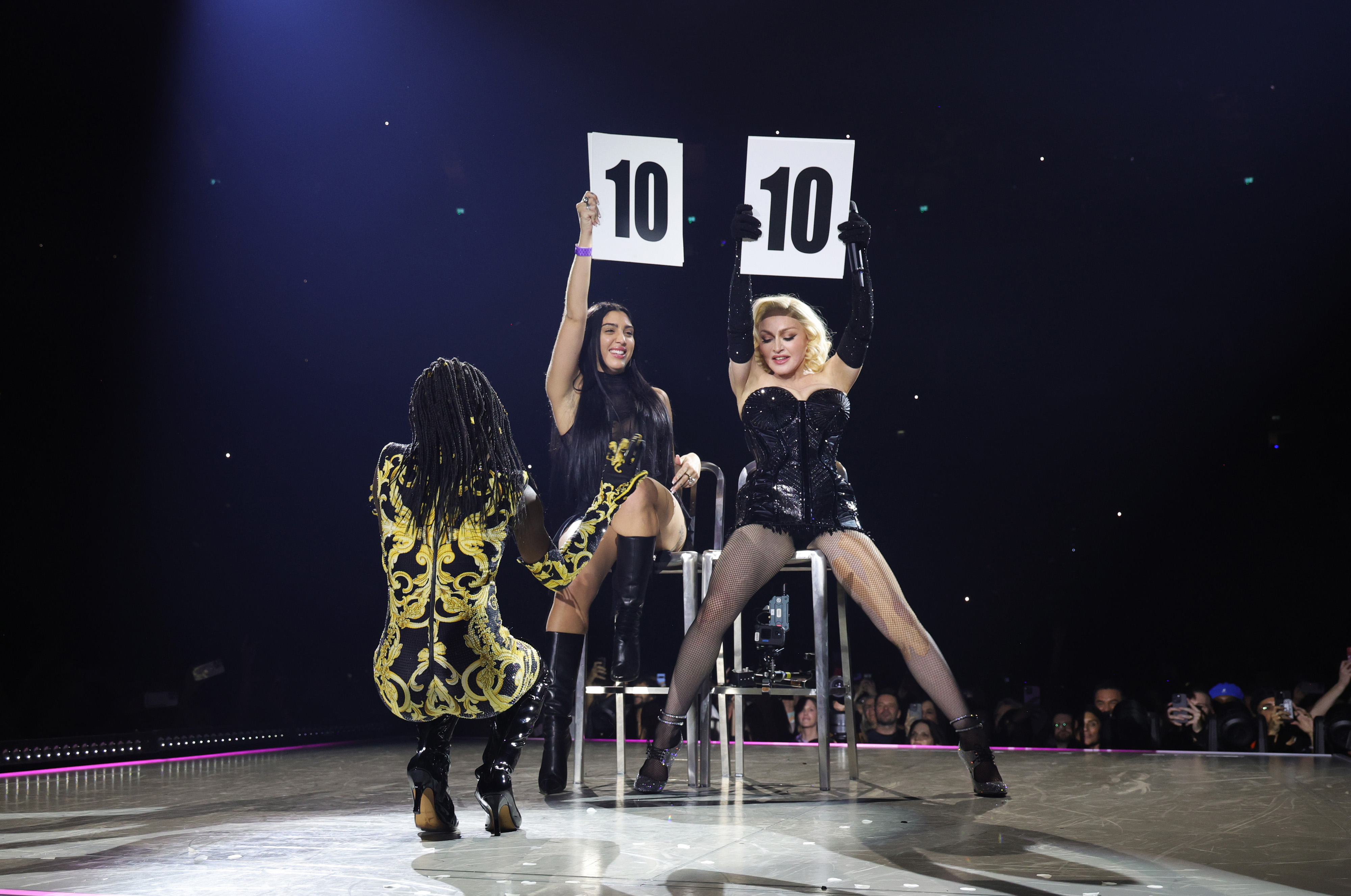 Madonna, daughters Estere and Lourdes