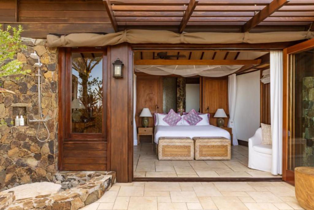 A bedroom on Necker Island. 