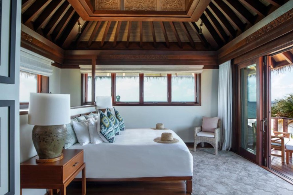 A bedroom on Necker Island. 