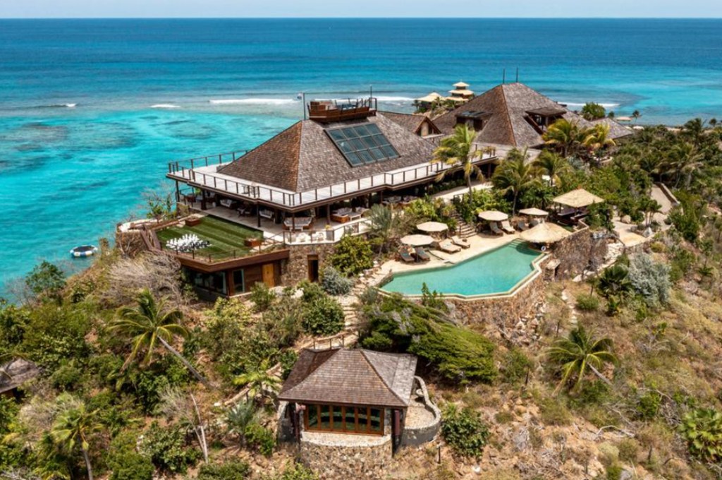 Richard Branson's main house on Necker Island. 