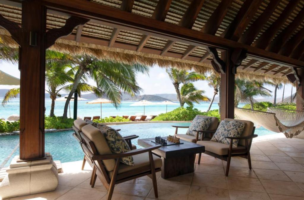 A pool on Necker Island. 