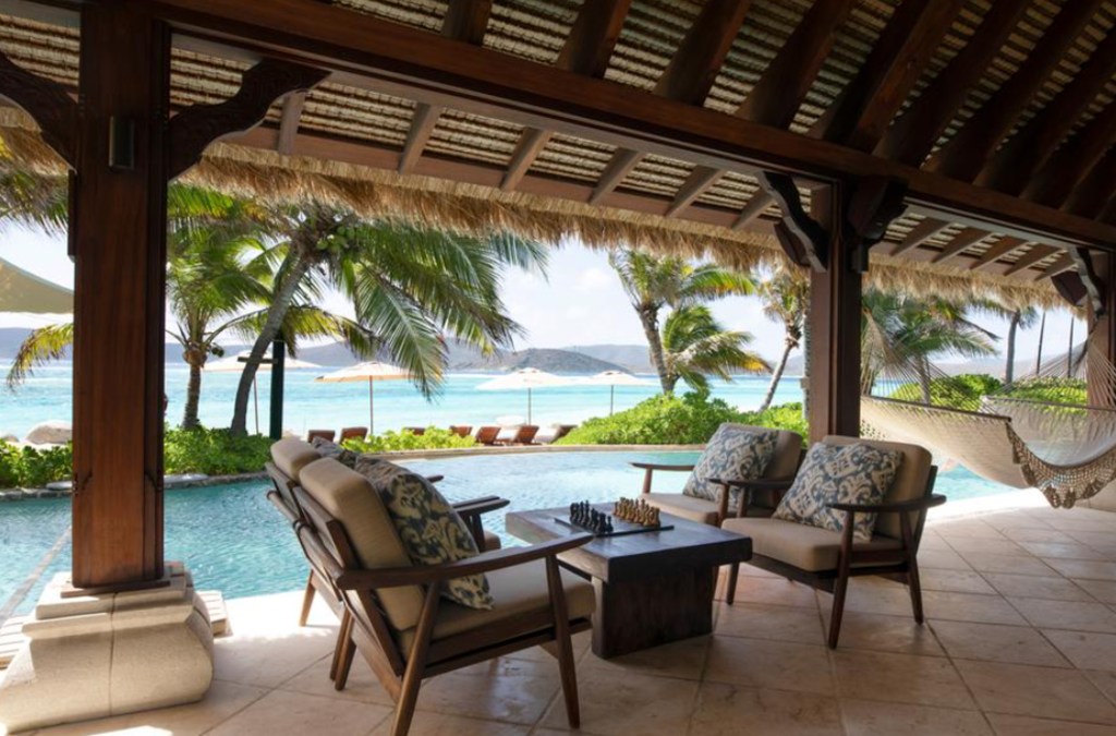 A pool on Necker Island. 