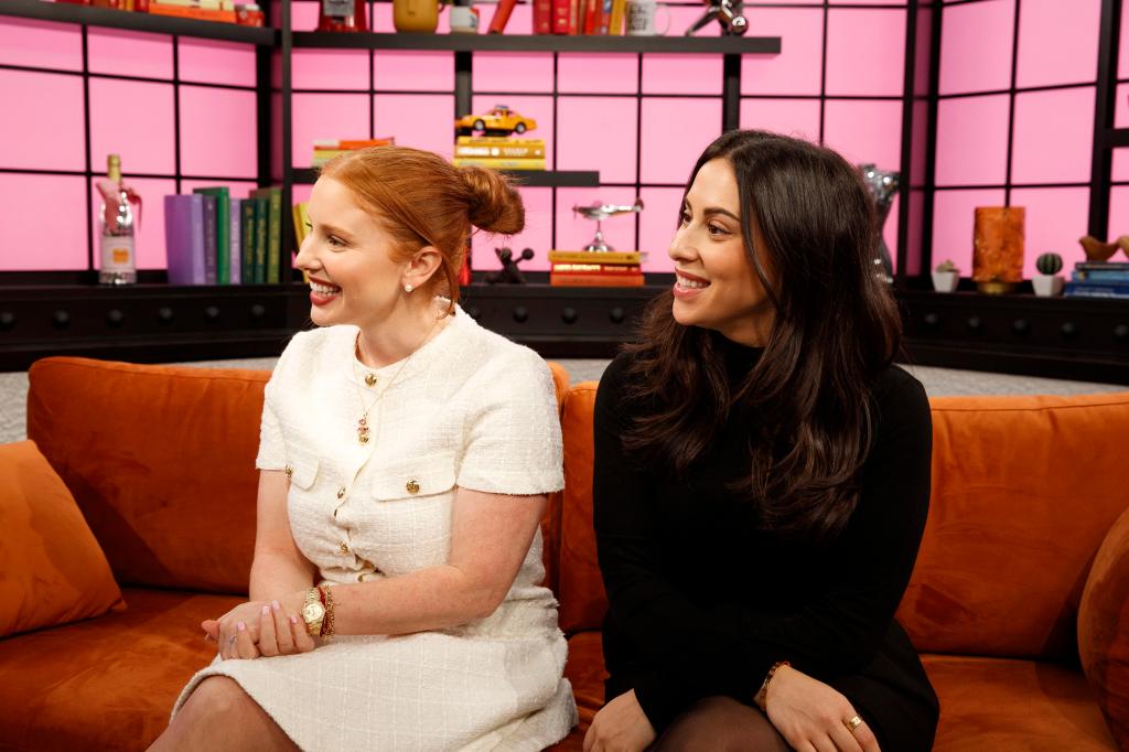 Claudia Oshry and Jackie Oshry in the Page Six TV Studio. 