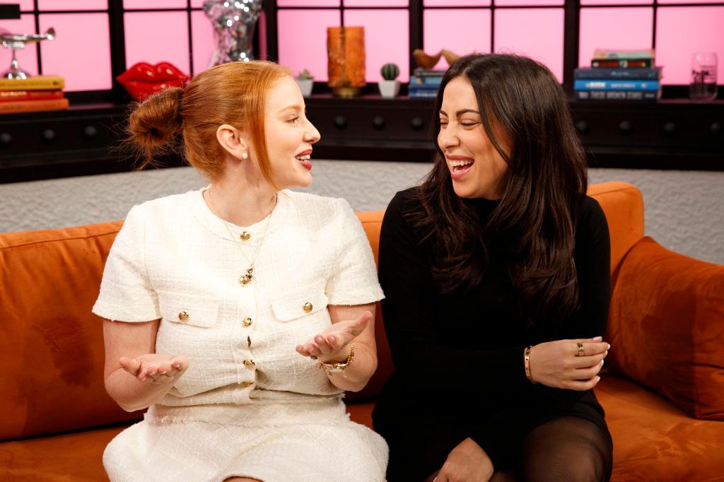 Claudia Oshry and Jackie Oshry in the Page Six TV Studio. 