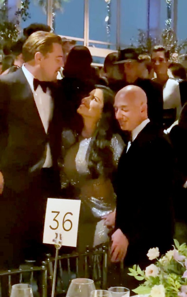Jeff Bezos teases Leonardo DiCaprio after girlfriend Lauren Sanchez caught giving Leo eyes.