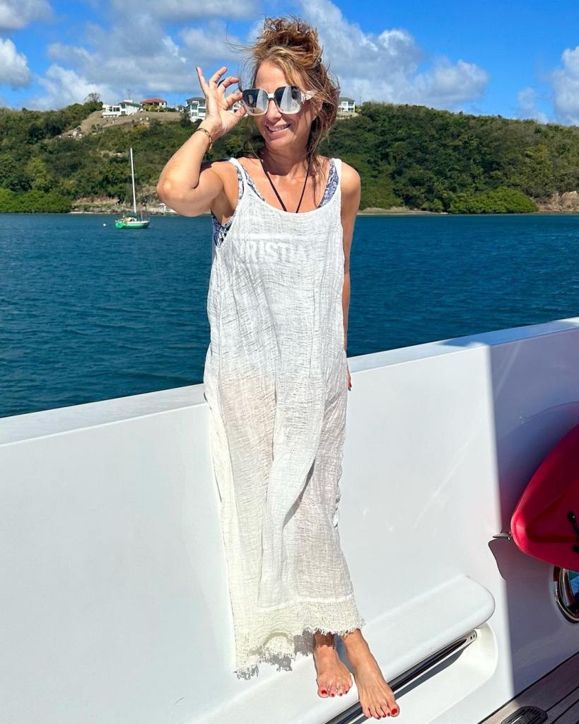 Jill Zarin posing on a boat