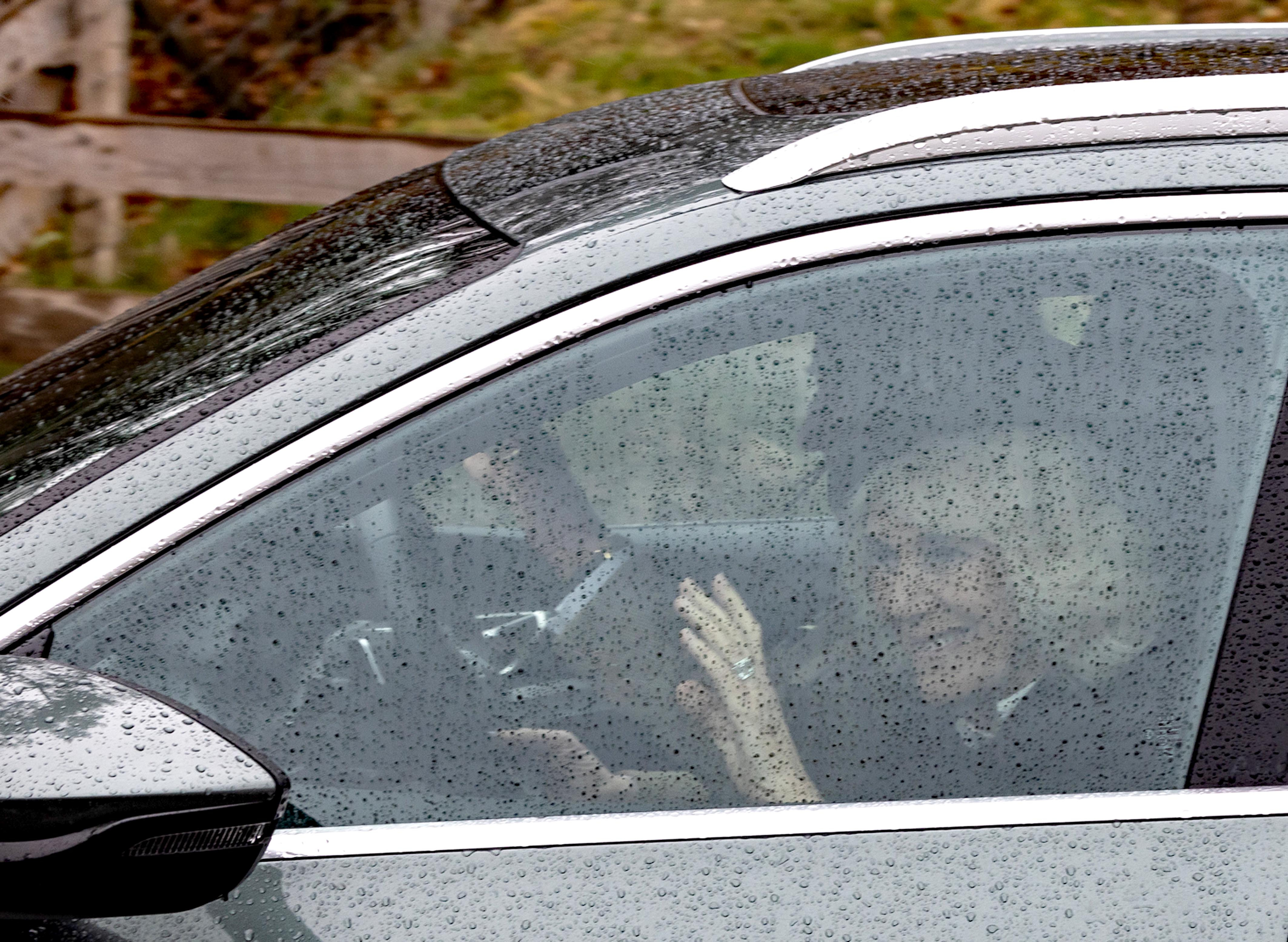 King Charles III and Queen Camilla arrive at Crathie Kirk.