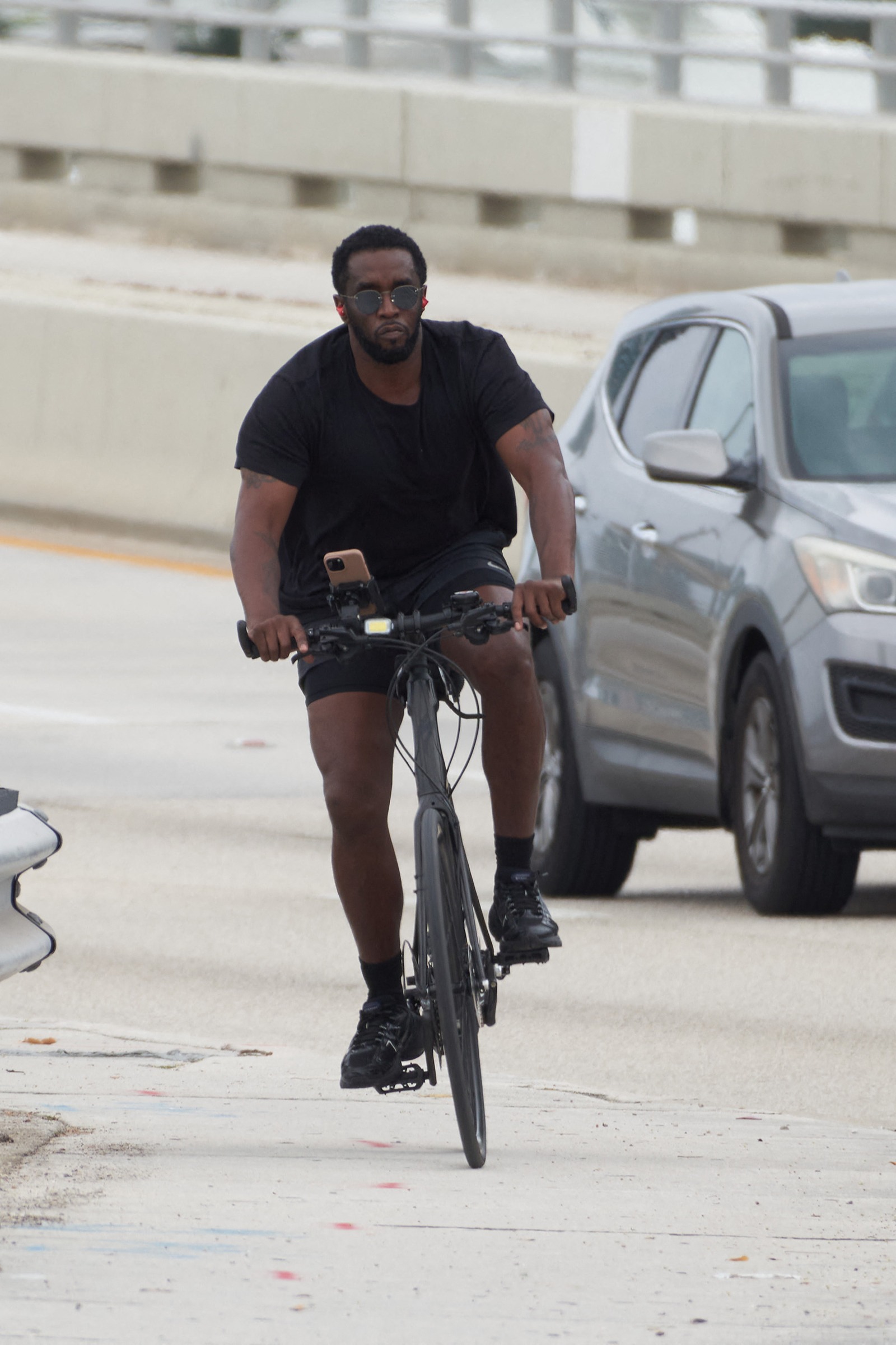 Diddy on a bike.