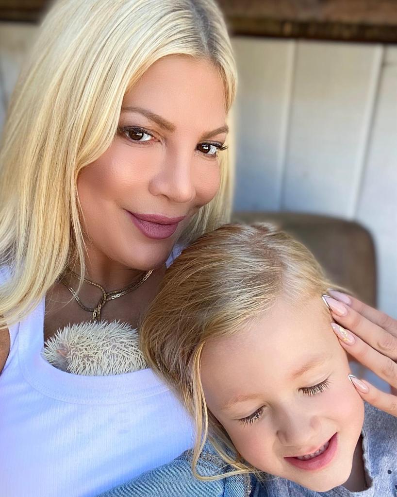 Tori Spelling and son Beau