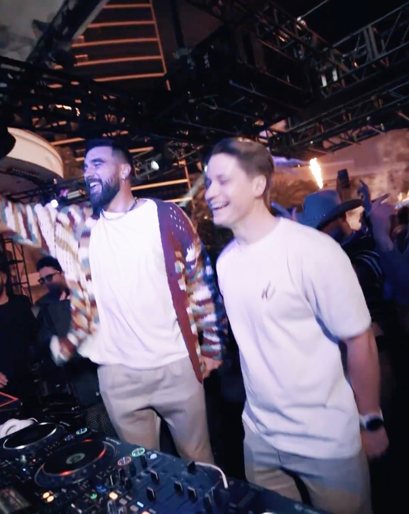 Travis Kelce partying in Vegas with Kygo