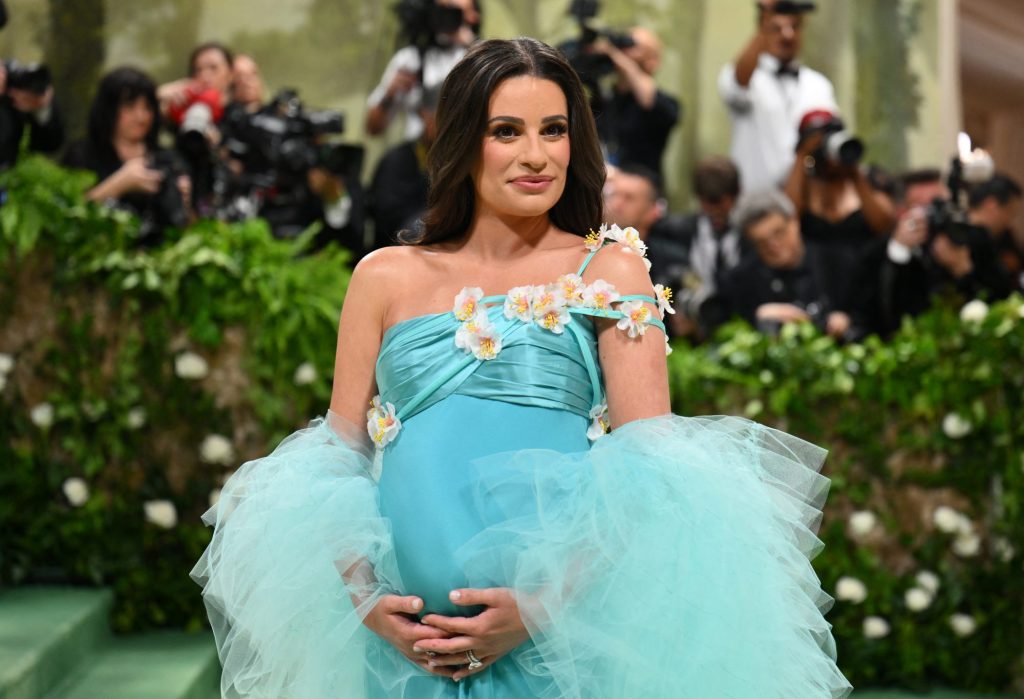 Lea Michele arrives for the 2024 Met Gala.