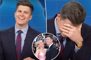 Colin Jost and Scarlett Johannson