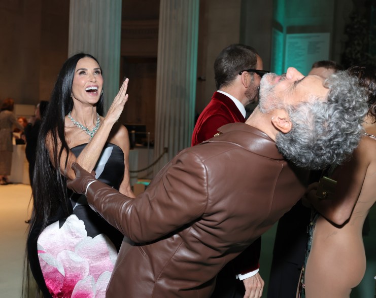 Demi Moore and Taika Waititi inside the Met Gala 2024