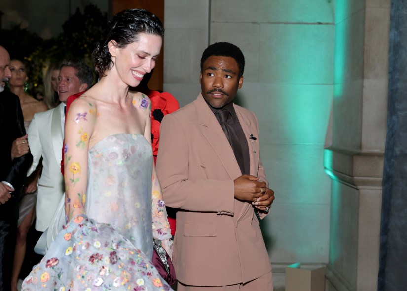 Rebecca Hall and Donald Glover inside the Met Gala 2024