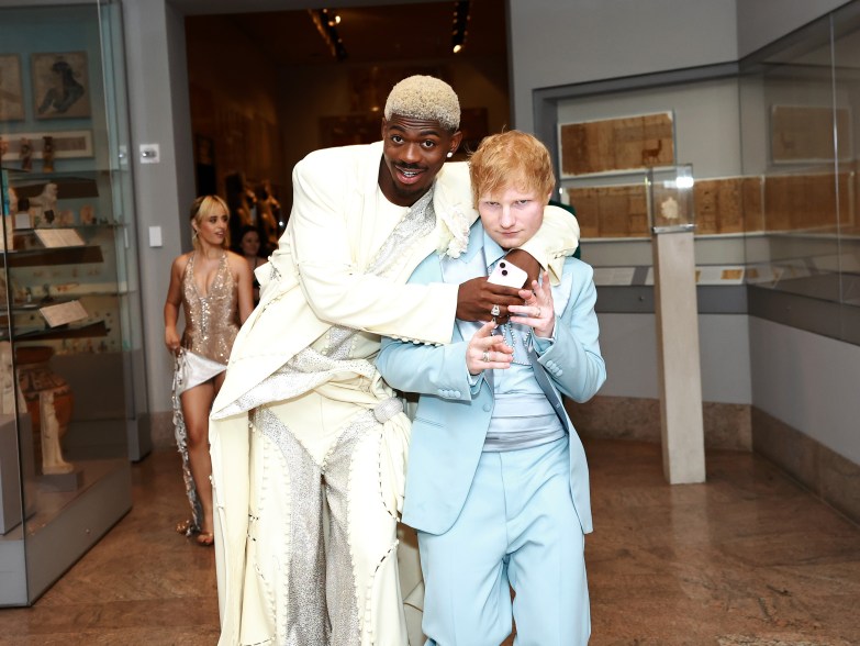 Lil Nas X and Ed Sheeran inside the Met Gala 2024