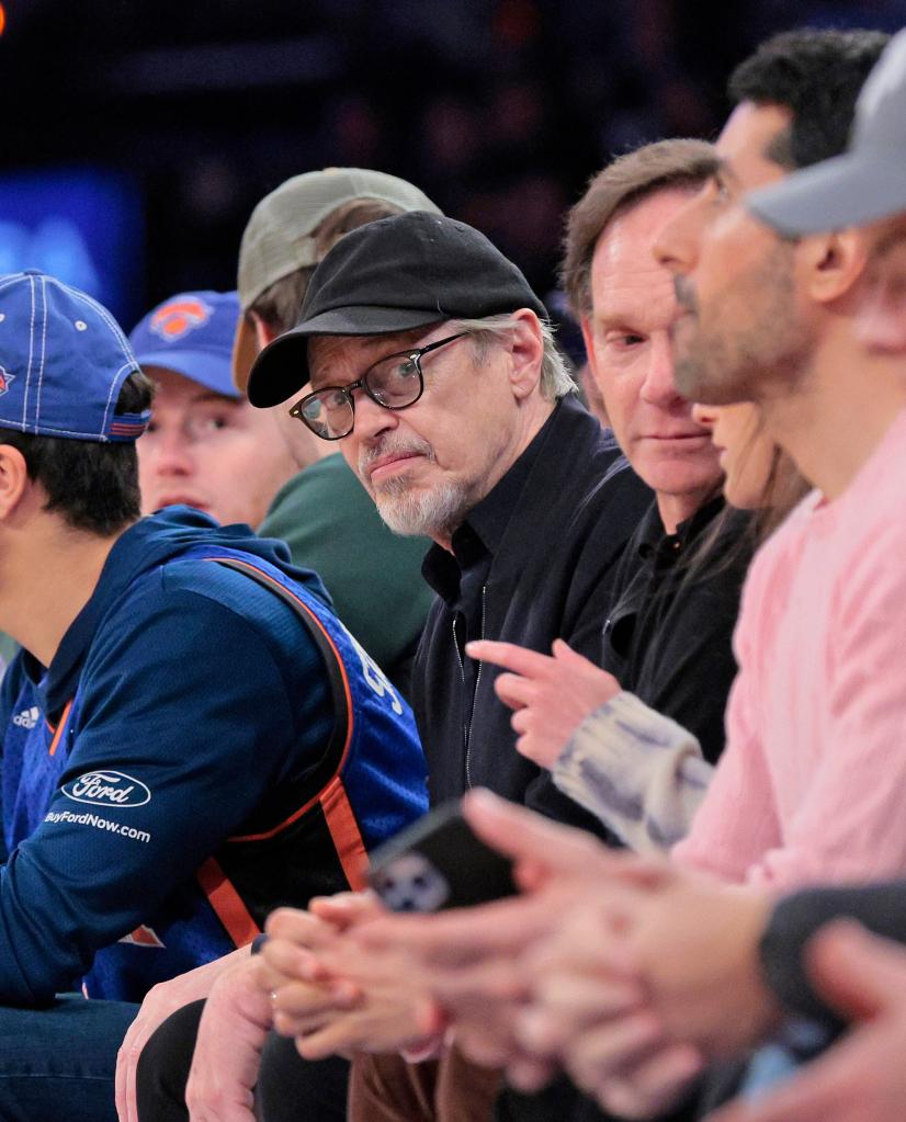 Steve Buscemi  at a Knicks game. 
