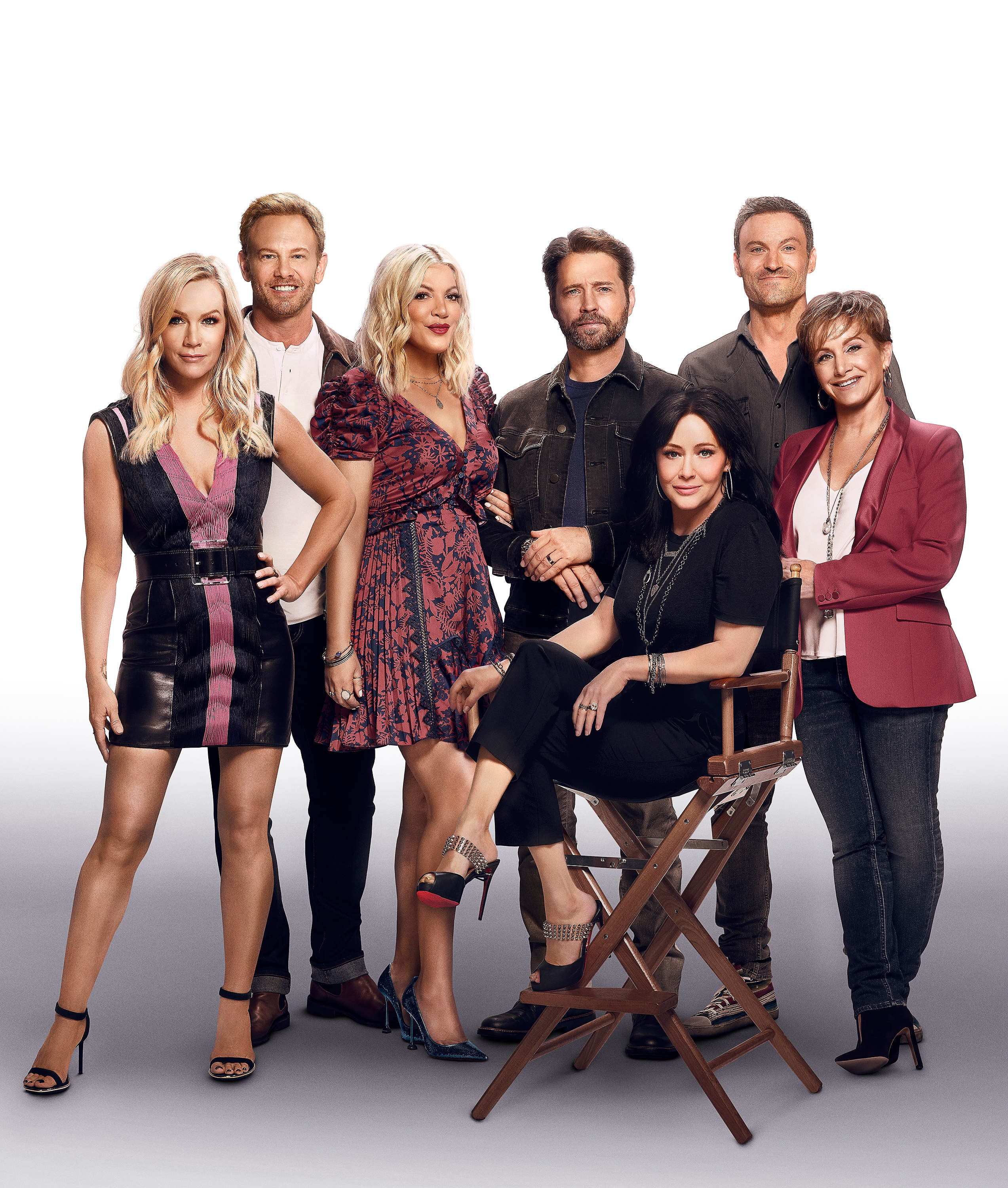 Jennie Garth, Ian Ziering, Tori Spelling, Jason Priestley, Shannen Doherty, Brian Austin Green and Gabrielle Carteris