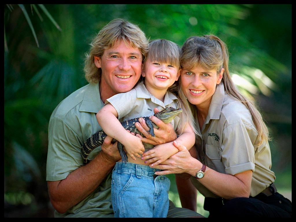 Steve and Terri Irwin with their daughter, Bindi.