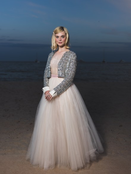 Elle Fanning wears Chanel Haute Couture at the Lights On Women's Worth event on May 24.