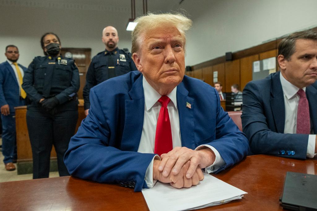 Donald Trump in court.