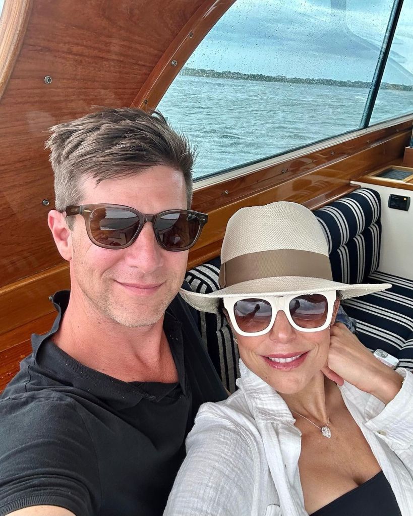 Bethenny Frankel and Paul Bernon on a boat. 