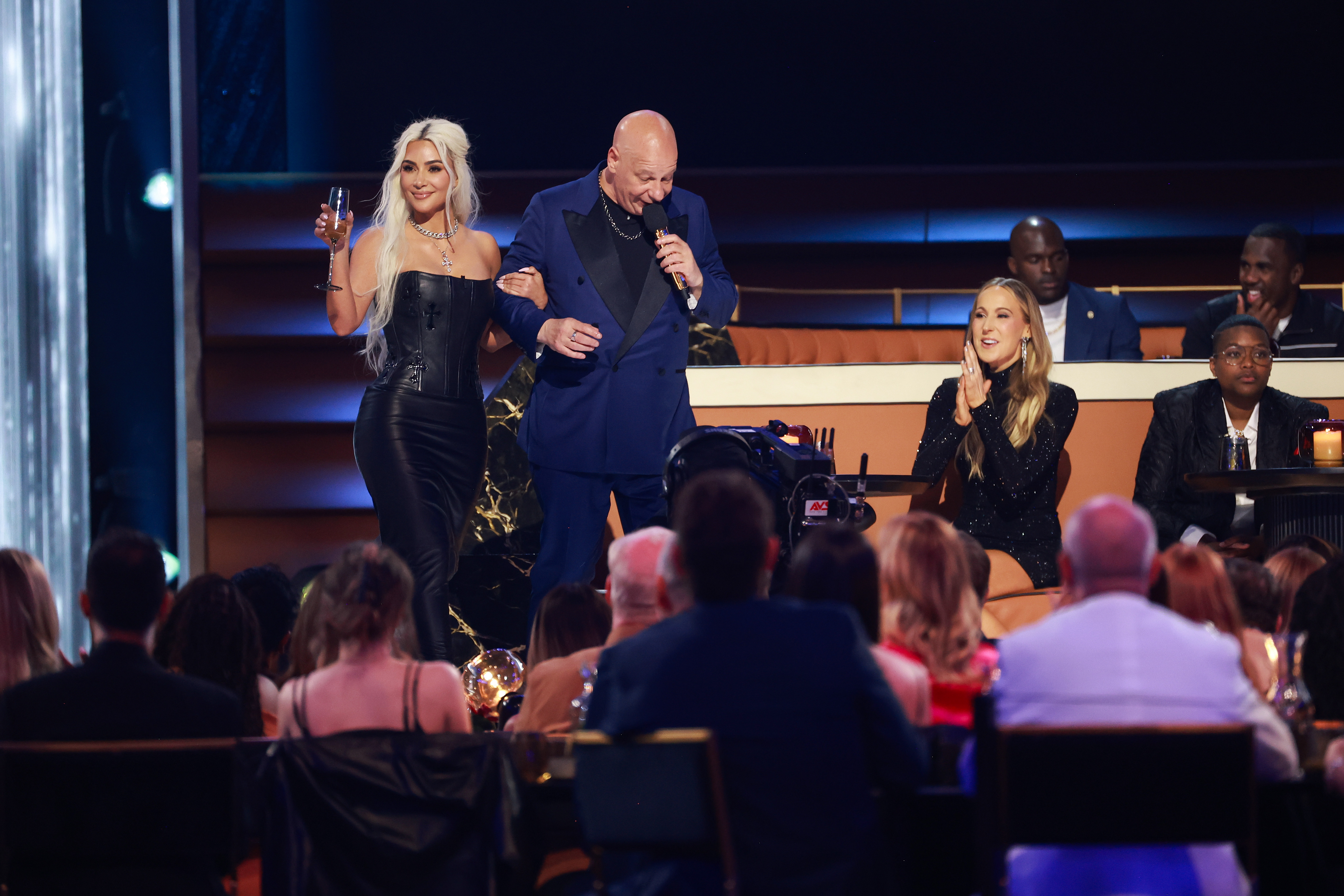 Kim Kardashian and Jeff Ross at Tom Brady's roast