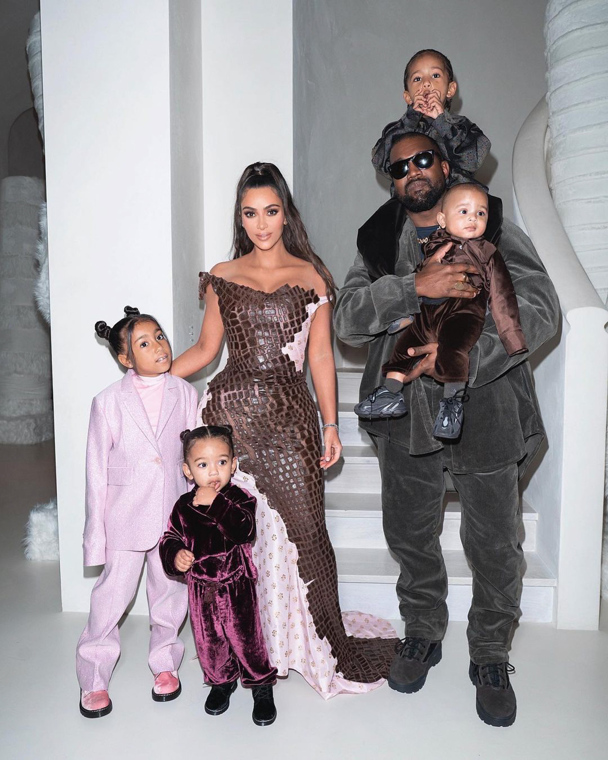 Kim Kardashian, Kanye West and kids