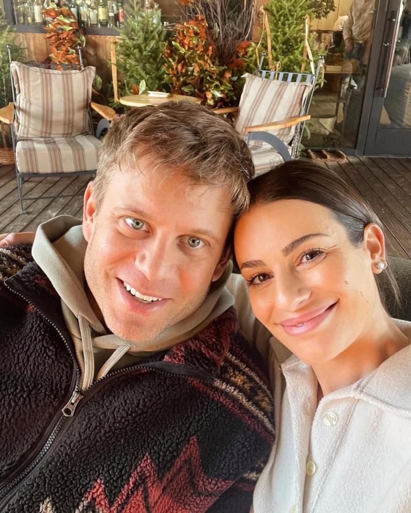 Lea Michele and Zandy Reich smile in a selfie.