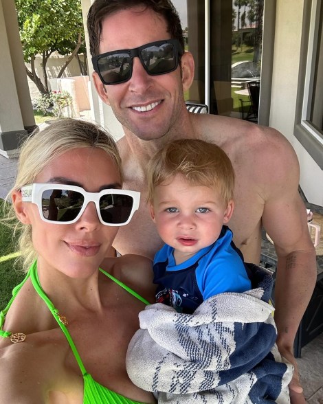 Tarek and Heather El Moussa selfie with their son