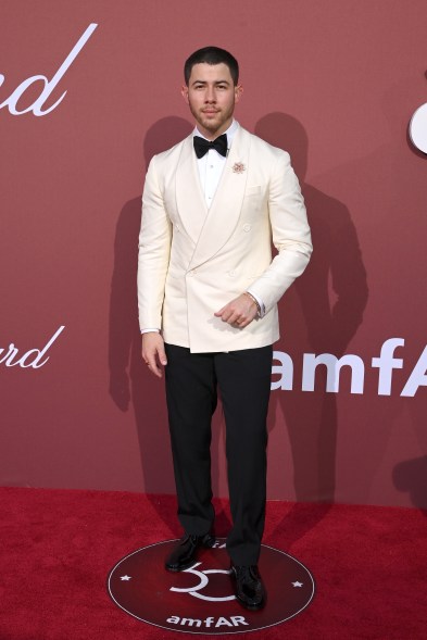 Nick Jonas at the amfAR Cannes Gala on May 23.