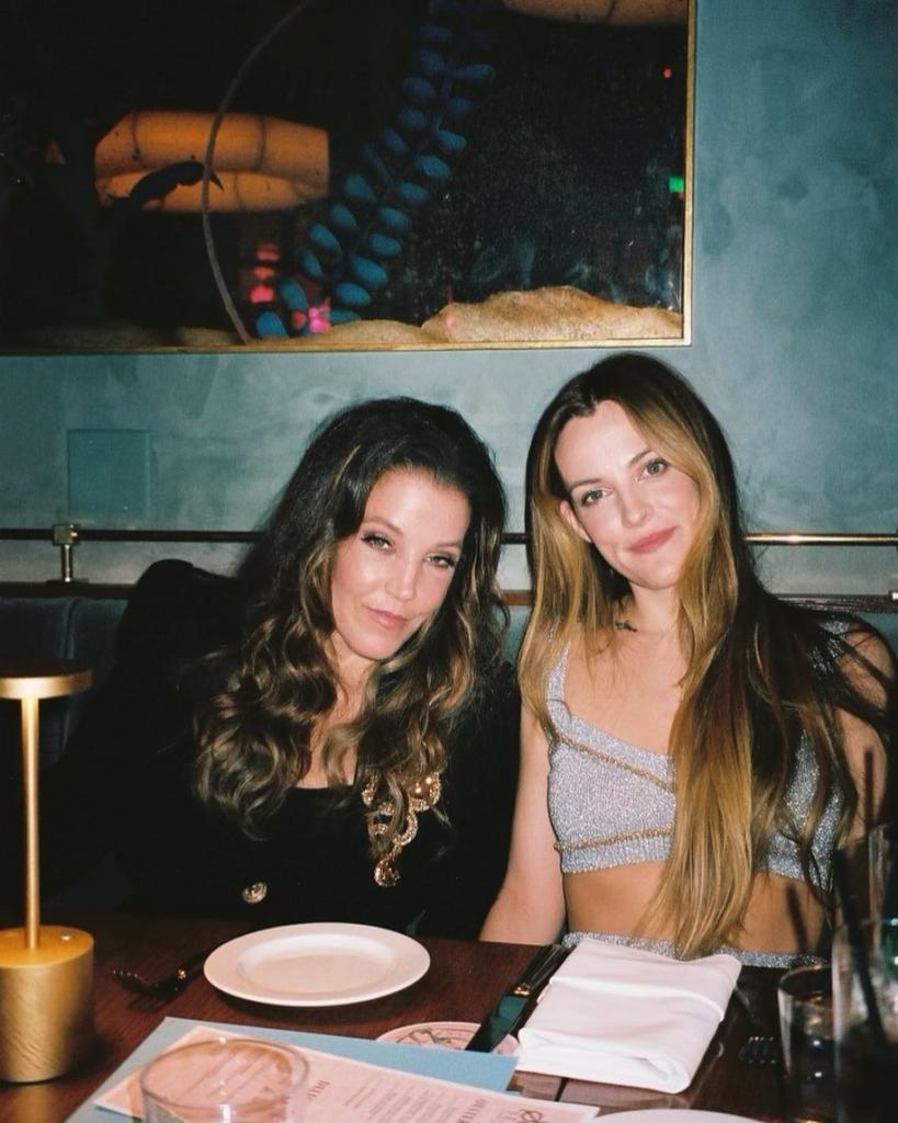 Lisa Marie Presley smiles with daughter Riley Keough.