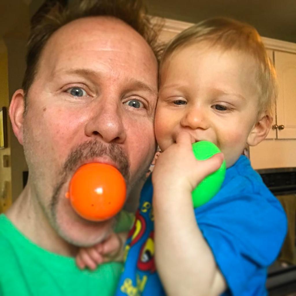 morgan spurlock selfie with his son