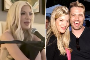 Tori Spelling and Jason Priestley