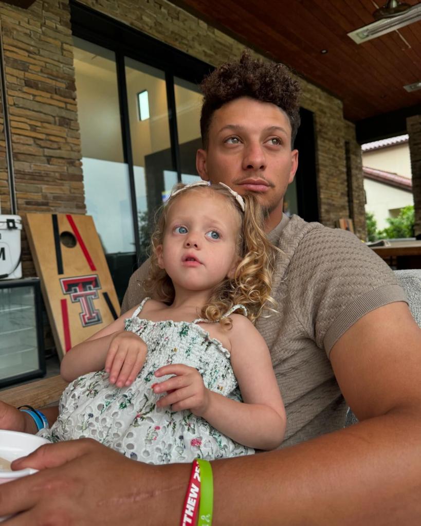 Patrick Mahomes with Sterling. 