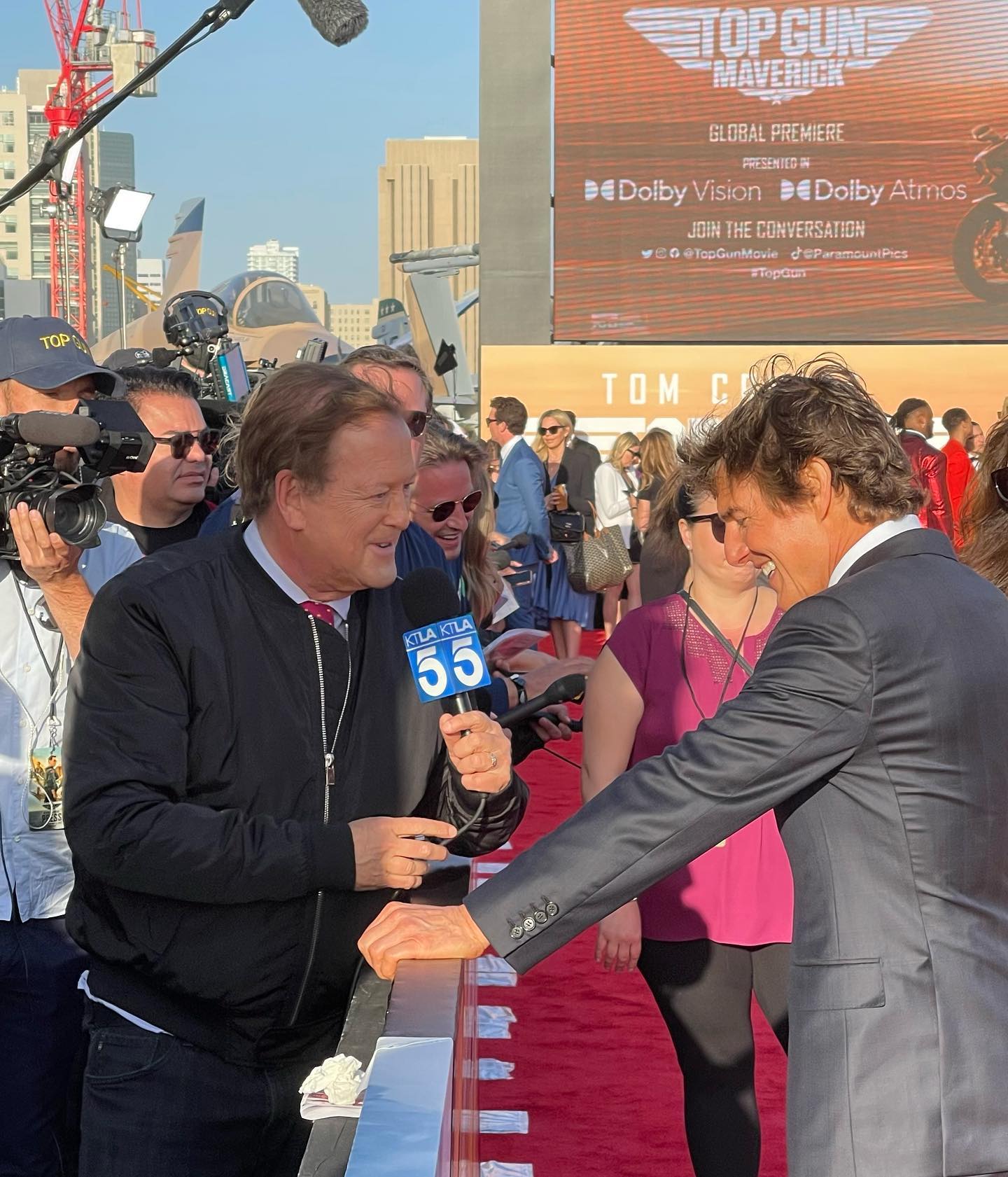 Sam Rubin interviewing Tom Cruise.