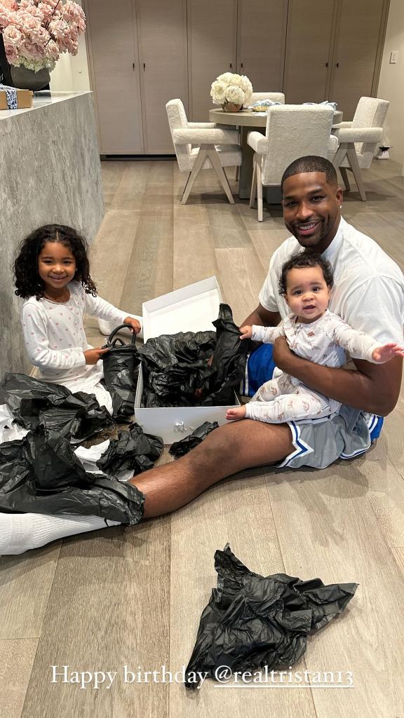 Tristan Thompson with kids