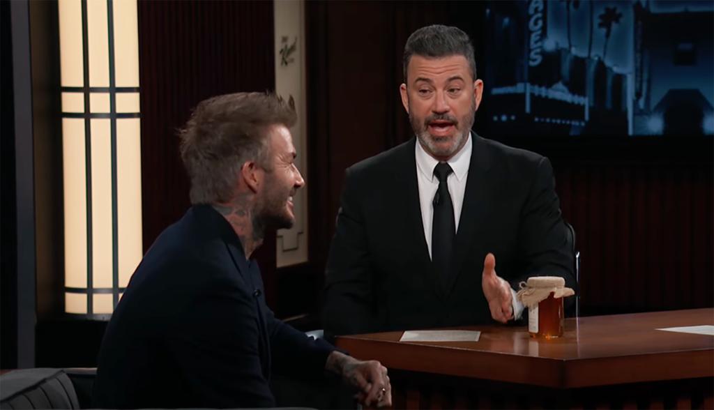 David beckham on Jimmy Kimmel Live