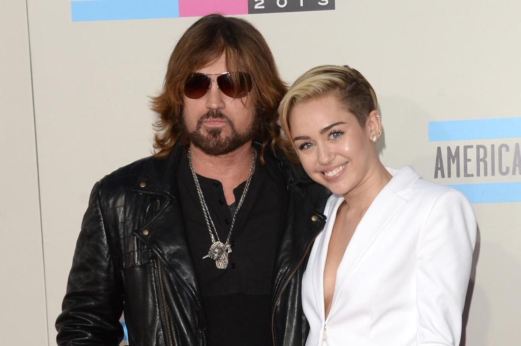 Miley Cyrus and Billy Ray Cyrus in 2013. 