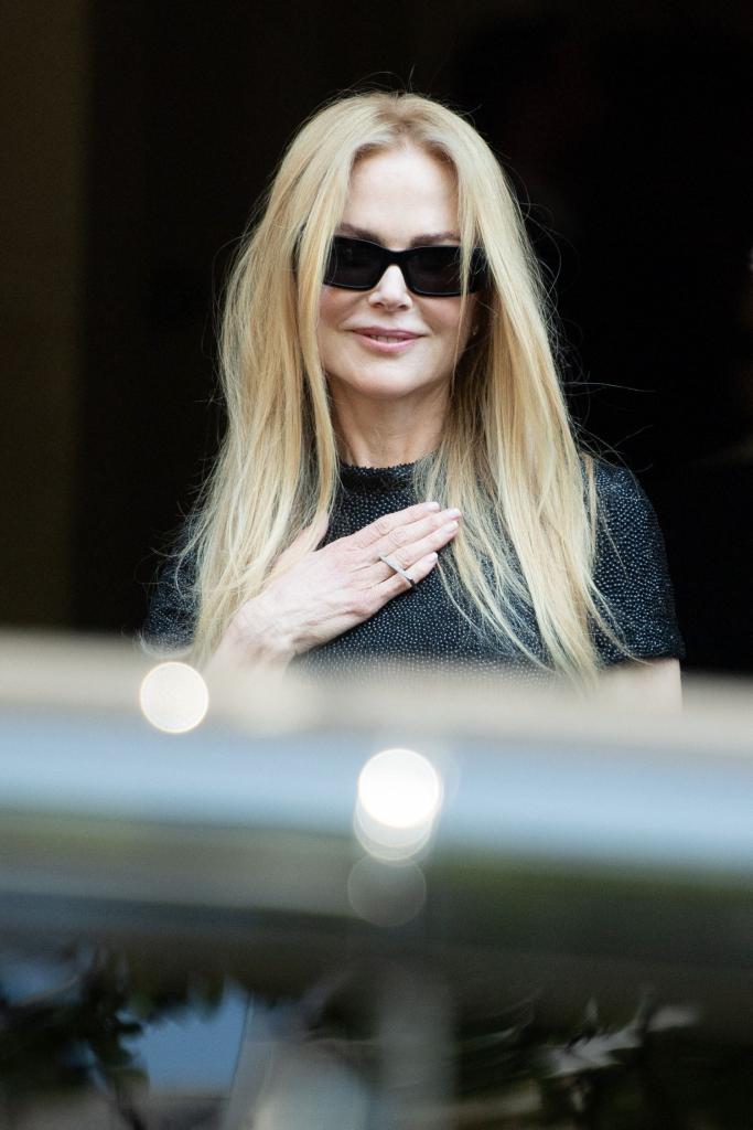 Nicole Kidman at Balenciaga's Paris Fashion Week show. 