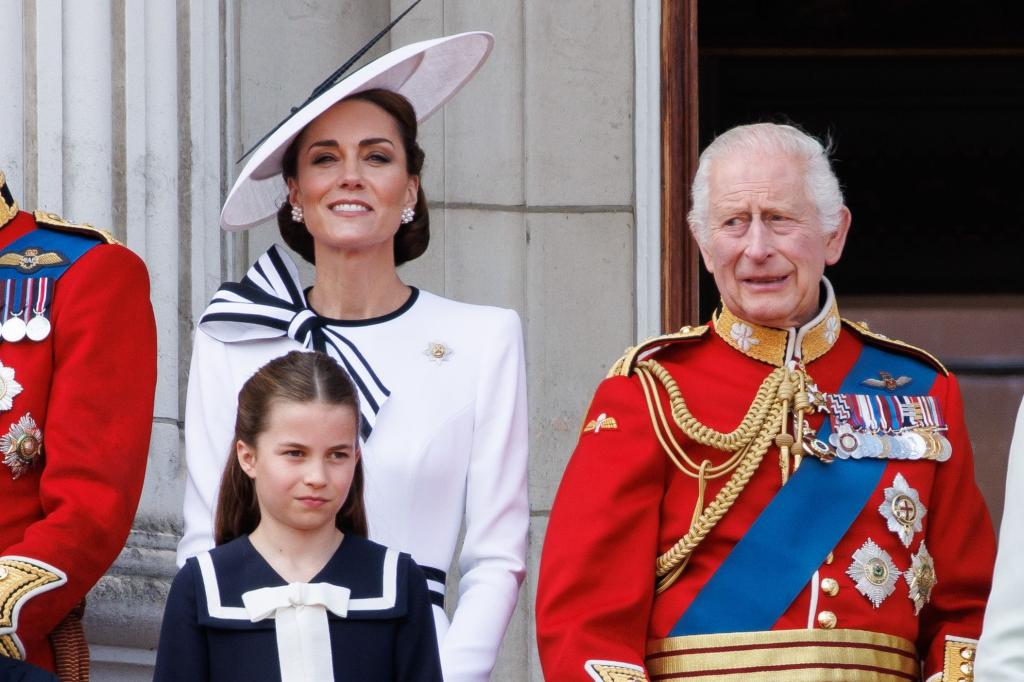 Kate Middleton and King Charles at Trooping the Colour