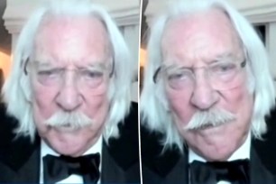 Donald Sutherland split image.